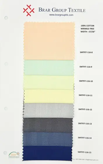 Dobby jacquard shirting fabric swatch card by Brar Group
